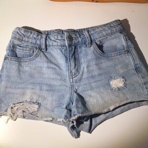 Art Class Light Blue Distressed Women Shorts